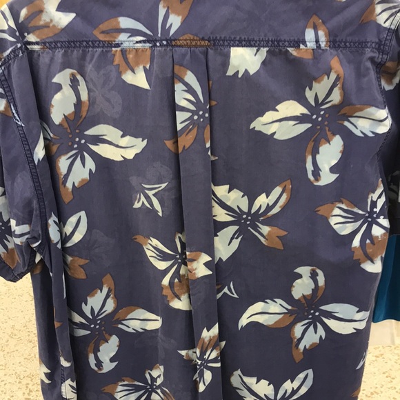 Mossimo Floral XL 100% Cotton Mens Short Sleeve Shirt - Picture 8 of 8